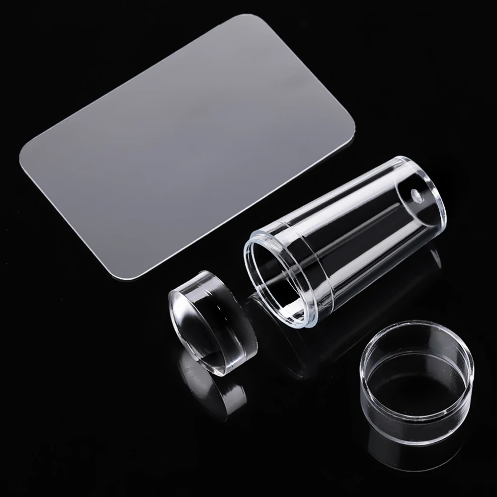 لينمادا سيليكون مجموعة أدوات ختم الأظافر الفرنسية طرف ختم لوحات ختم الأظافر لتصاميم طلاء هلام لديكور الأظافر ديي #1