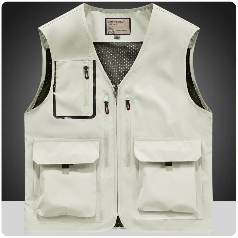 

Men Summer Outdoor Work Safari Fishing Travel Photo Hiking Vest With Pockets Gym Jogging Running Sport Sleeveless Mesh Waistcoat