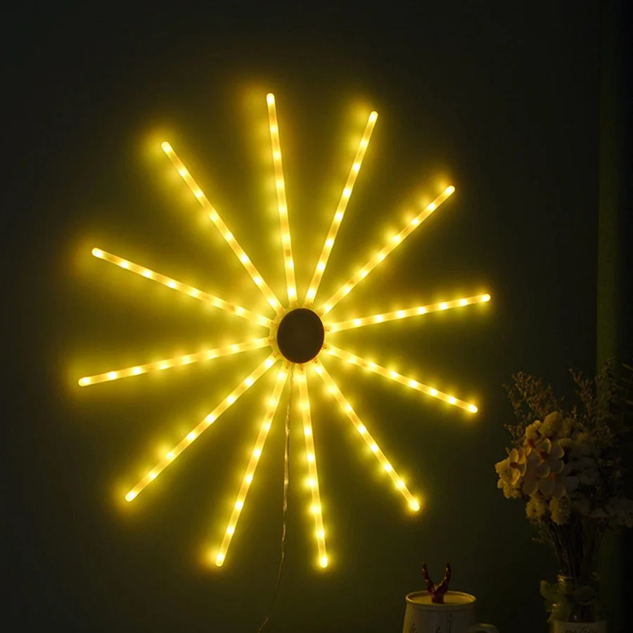 Lumières de Noël à LED avec télécommande USB, éclairage de vacances, 18 modes, feu d'artifice RVB, nickel é, guirxiété lumineuse pour fête de jardin, mariage, décoration de chambre