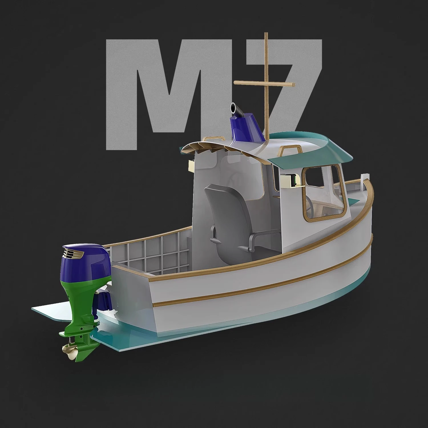 570 مللي متر 1/6 RC طقم يخت خاص طبعة الرجعية خشبية الأسرة كروز M7 أطقم منمذجة والعتاد طبعة الذيل معلقة الجمعية RC قارب لعبة