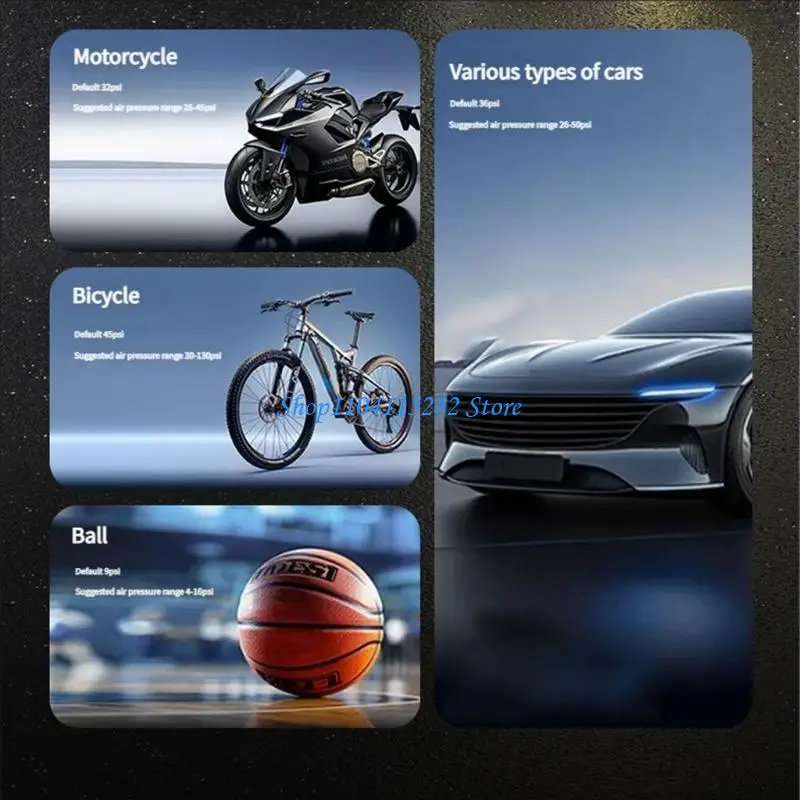 

Интеллектуальная беспроводная автомобильная шина Pum Легко переносить воздушный компрессор с обнаружением давления.