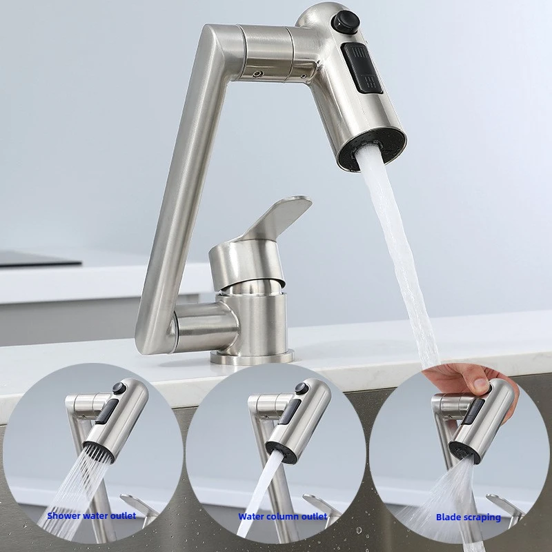 

Никель 304, смеситель для раковины из нержавеющей стали для ванной комнаты, настенный смеситель для горячей и холодной воды, смеситель для раковины в ванной комнате, краны для умывальника и крана