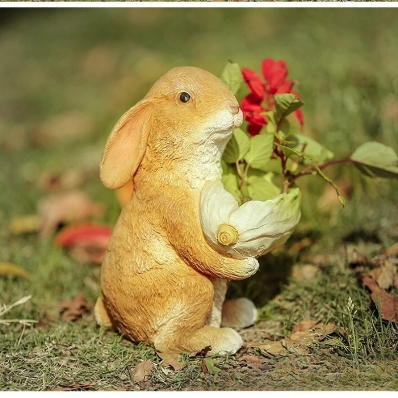 Outdoor Garden Statues Rabbit  - Resin Art Gift review and price