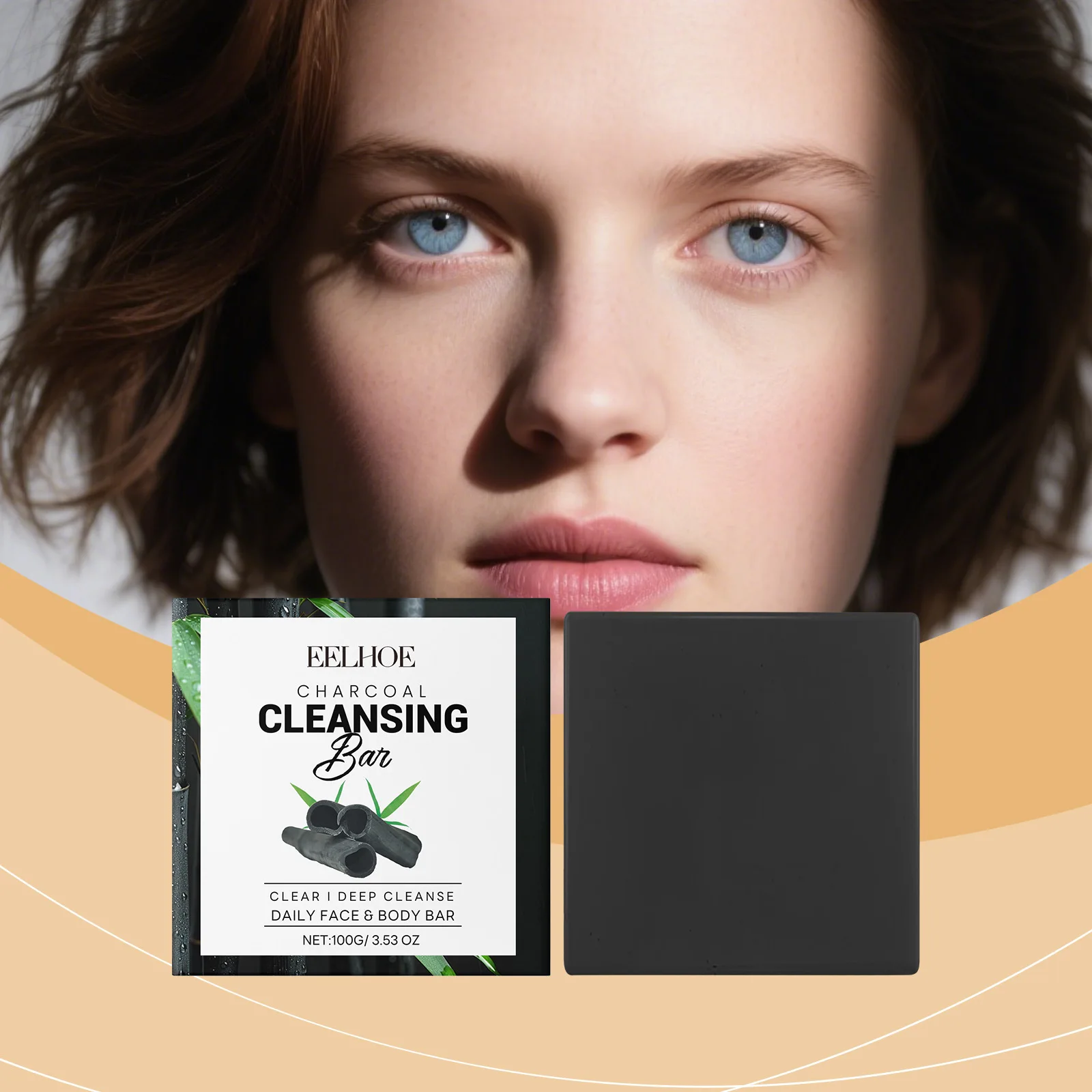 صابون تنظيف فحم الخيزران ترطيب التطهير العميق السيطرة على النفط تليين البشرة بلطف تنظيف الوجه صابون يدوي الصنع