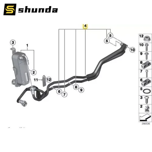 Imagen 2 del producto 17227604979 Manguera de línea de enfriador de aceite para BMW F20 F30 F21