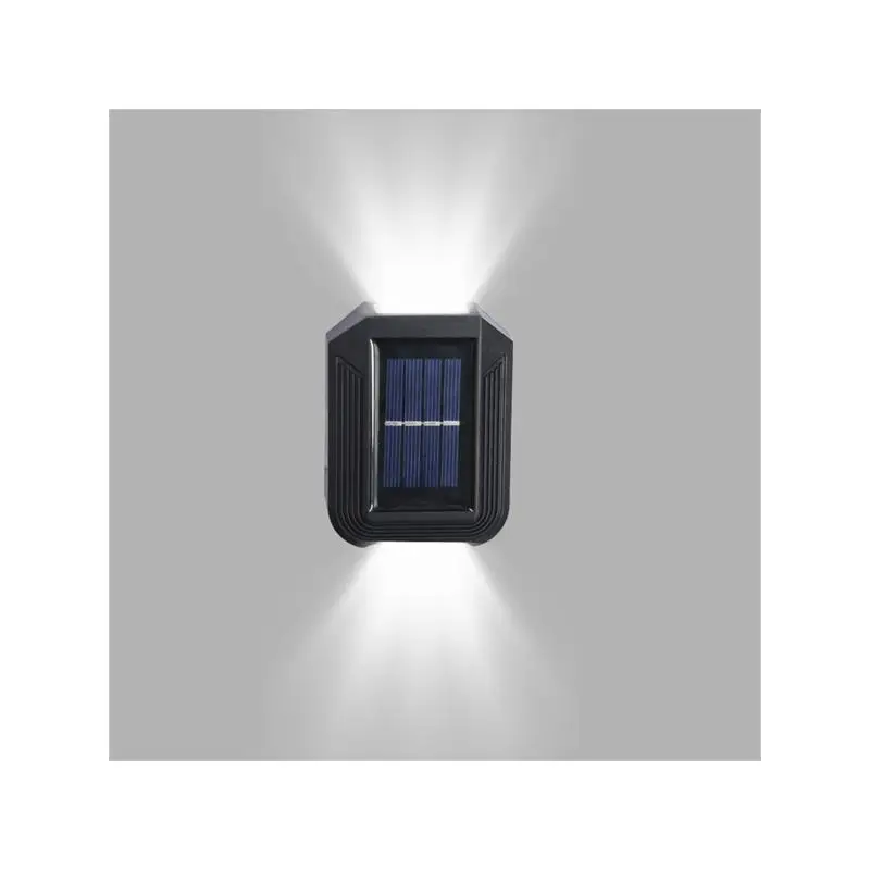 

Водонепроницаемый солнечный настенный светильник для террасы и сада на открытом воздухе, дизайн вверх и вниз, идеально подходит для ограждения и освещения