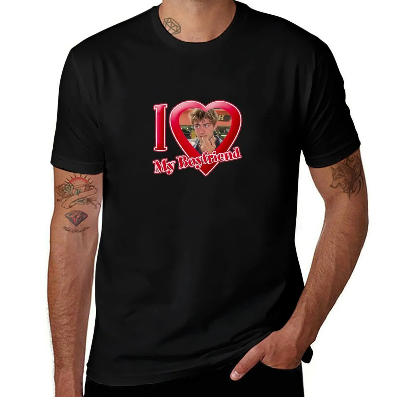 i love my boyfriend damon albarn T-Shirt Casual Lightweight Short Sleeve Top T-Shirt