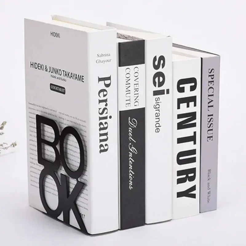 Iron Bookends Book Stand Support for Home Office and Library Non Slip Rack Shelf Holder School Stationery Accessories