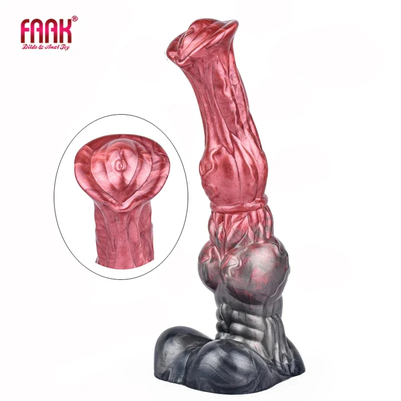 Faak fantasy horse dildo with testes silicone multi color animal penis sex toys for women men anal plug female masturbator