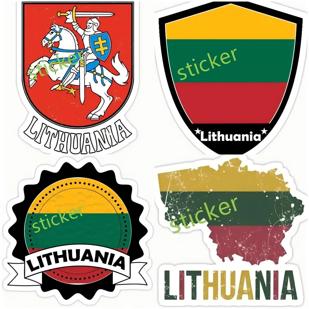 

Lithuania Flag Map Design Sticker Car Styling Cover Scratches Decals Auto Waterproof Motorcycle Auto Decoration Accessories