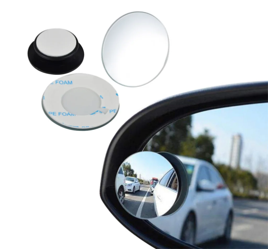 2Pcs Wide Angle Convex Blind Spot Mirror HD 360 Degree Adjustable Rearview Safety Drive for Car Vehicle Parking Rimless Reverse