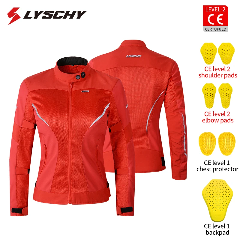 LYSCHY New Upgraded Jacket Spring/Summer Men/Women Couple Breathable Mesh Riding Top Cloth CE1/2 Motorcycle Rally Racing Jacket