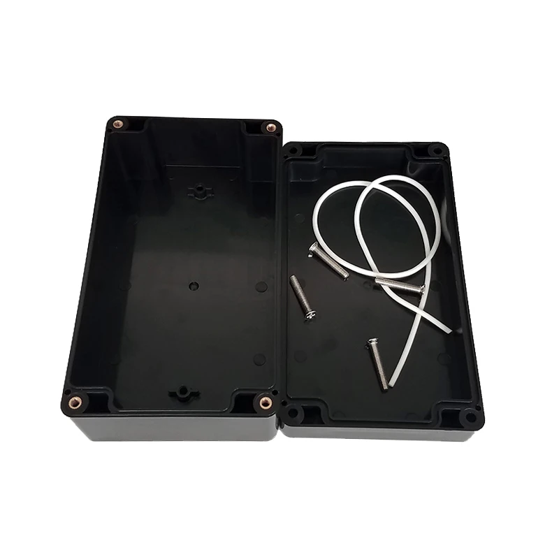 Black ABS Plastic IP67 Waterproof Box Outdoor Splash Proof Terminal Box Outdoor Monitoring Power Button Junction Boxes DIY