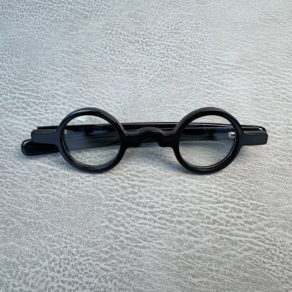 Glasses Frames Unique Vintage Optical Lenses Eyeglasses Small Round Handmade Buffalo Horn Reading Prescription Eyeglass Frames - view 4