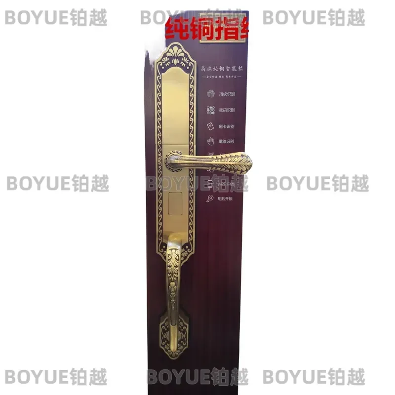 Pure Copper Smart Fingerprint Door Lock Electronic Cylinder Body Keyless Entry Security System for Home Apartment Main Gate
