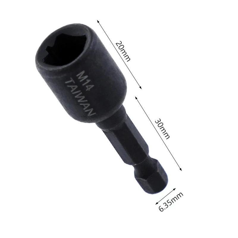 1pc M4-M14 Taps and Dies Adapter 1/4 Hex Shank to M4 M5 M6 M8 M10 M12 M14 Tap Sockets Connection For Power Tool