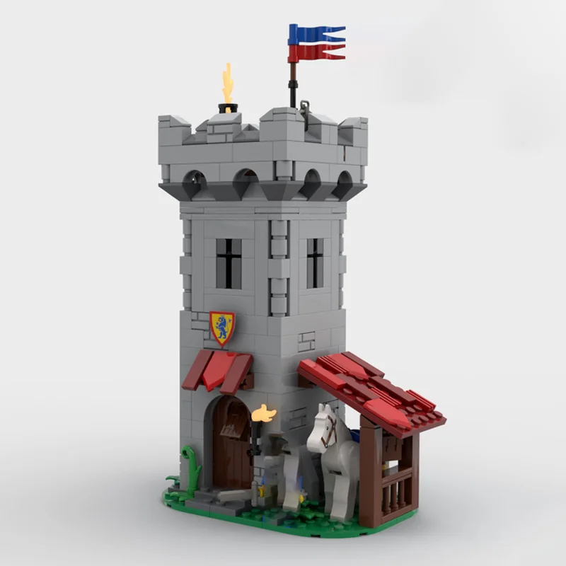 369-Piece Medieval Watchtower MOC Construction Toy Set - Imaginative Building Blocks for Aspiring Architects, Ideal for All Ages