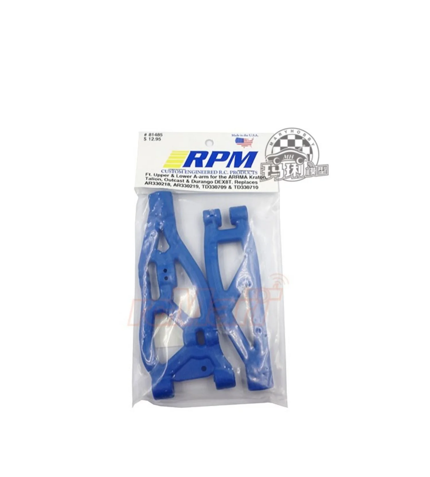 RPM Front Upper & Lower A-Arm Nylon Suspension Arms #81482 #81485 for Arrma Outcast 6S BLX DEX8T RC Monster Truck