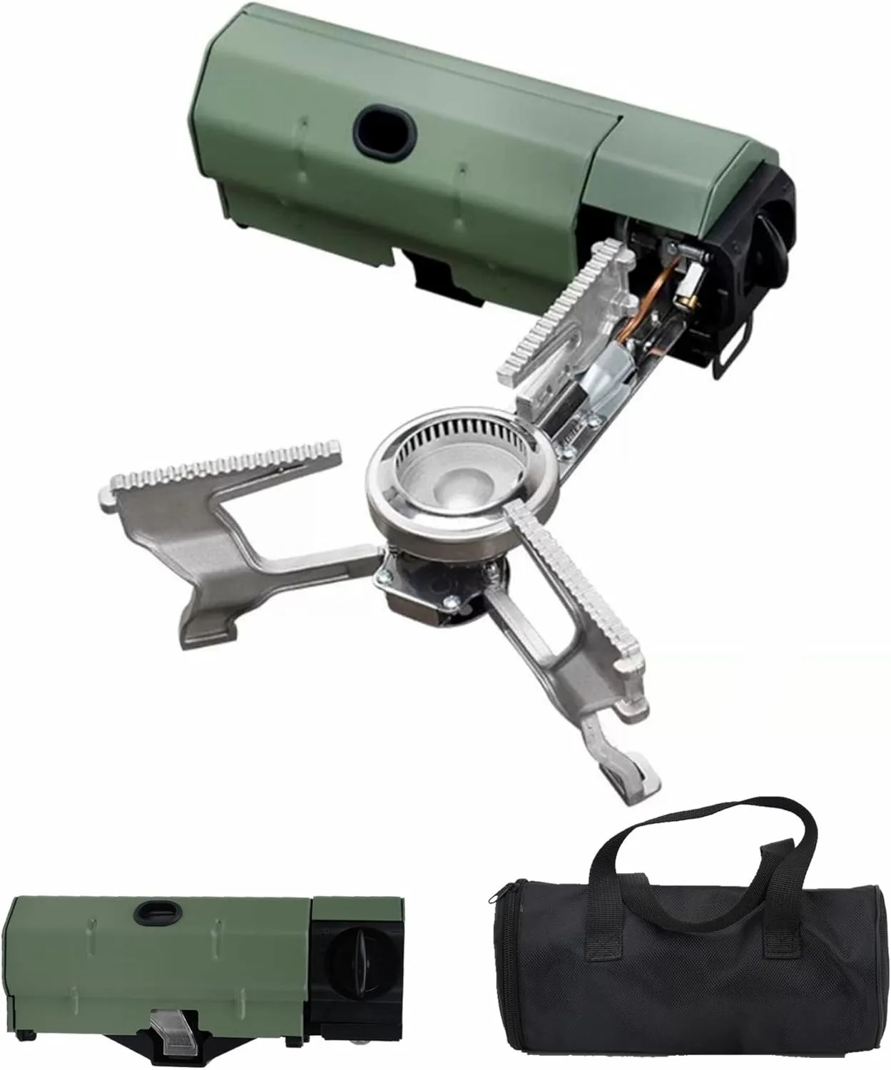 

Cassette Portable Folding Gas Stove With Storage Bag for Outdoor Hiking BBQ Travel Cooking, Camping Gear, Beige, Green, Khaki