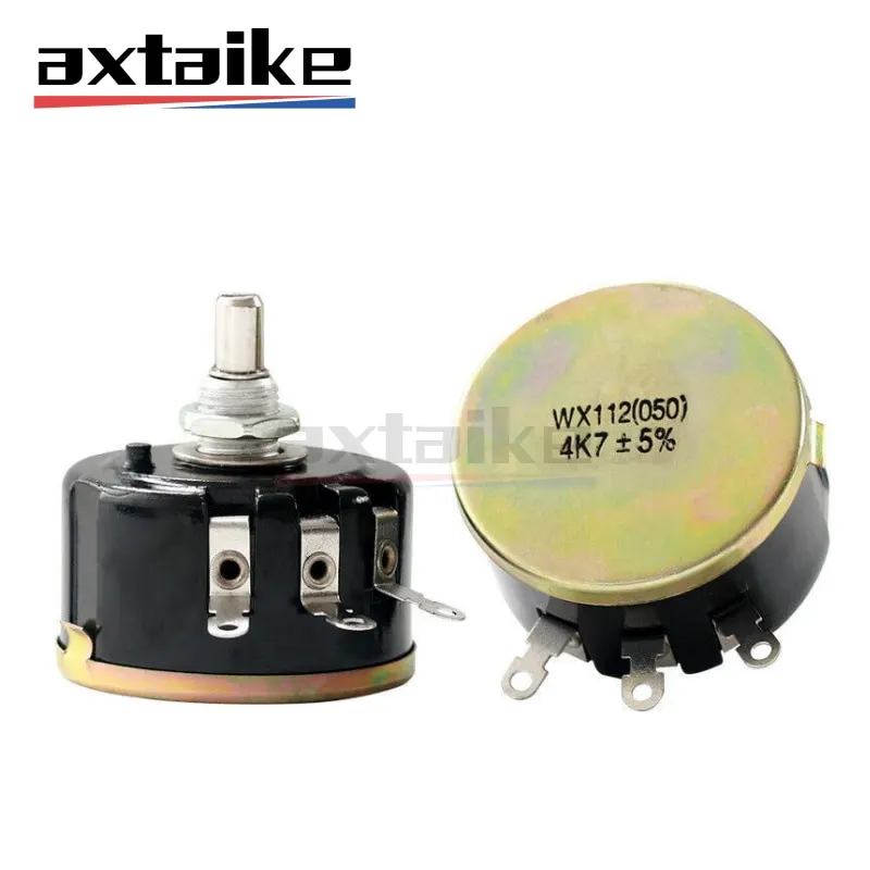 

WX112-050 WX050 5W Single Circle Wire Wound Potentiometer 100R 220R 330R 470R 1K 2K2 3K3 4K7 5K6 6K8 10K 22K 33K 47K Ohm Ω 4.7K