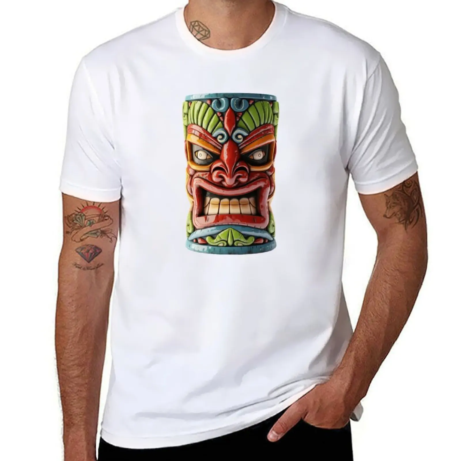 

Cute Tiki T-Shirt men t shirt cotton 100% funny t shirts dark humor T-Shirt