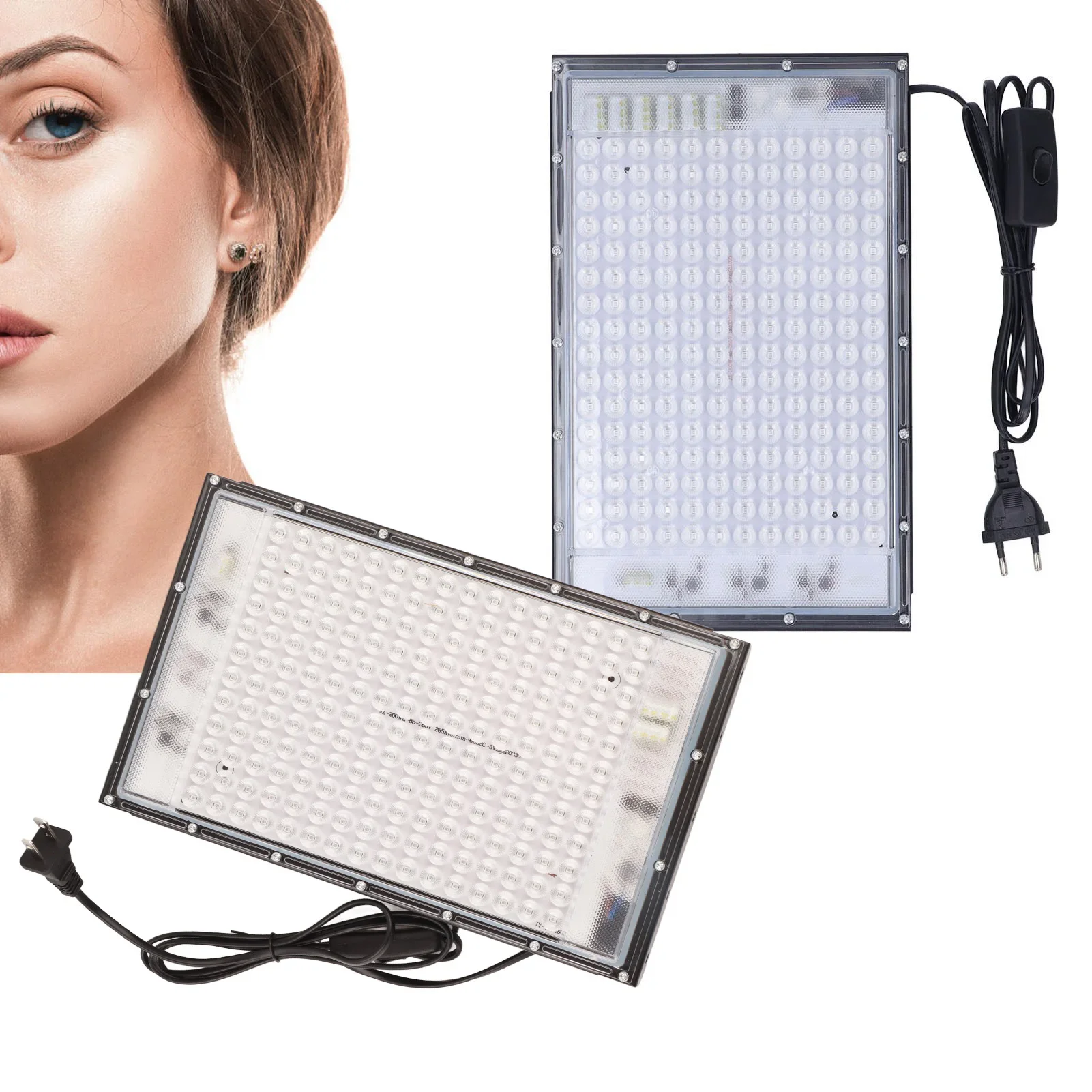 Tanning Lamp 192 LEDs 460nm AC 85-265V 45W LED Full Blue Lamp Portable Tanning Light Device For Face Body