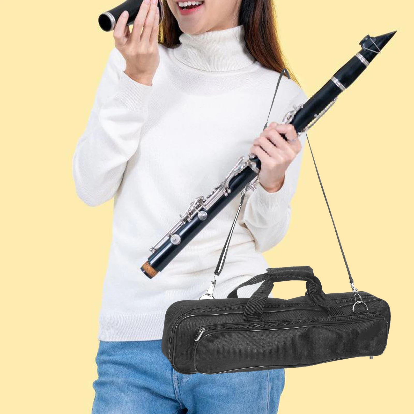 

Flute Storage Bag Carrying for Musicians Case Musical Instrument Protective Oxford Cloth Cover with Strap