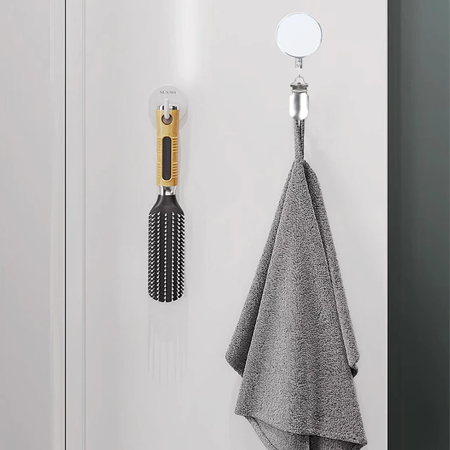 Automatic Retractable Towel Rack, No Punching Self-Adhesive Wall Hanging Towel Holder, Automatic Rebound with Strong Clip 3 Automatic Retractable Towel Rack, No Punching Self-Adhesive Wall Hanging Towel Holder, Automatic Rebound with Strong Clip 3