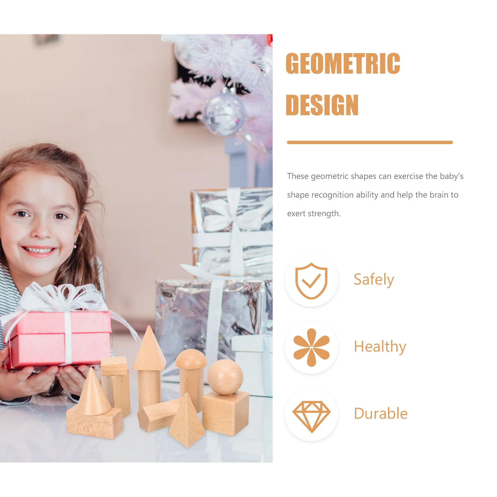 12-delige geometriemodel wiskunde voor kleuters leermiddelen manipulaties speelgoed