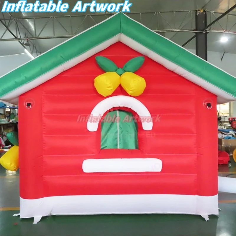 ที่กําหนดเอง Santa Outhouse Inflatable สําหรับ Giant Blow up ของเล่นตกแต่งคริสต์มาส