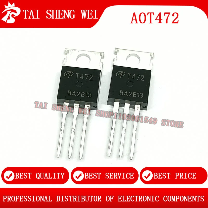 

10 шт. AOT472 TO220 шелковая ширма T472 140A 75 В контроллер электромобиля общий MOS MOSFET TO-220 140A 75 В новый оригинальный