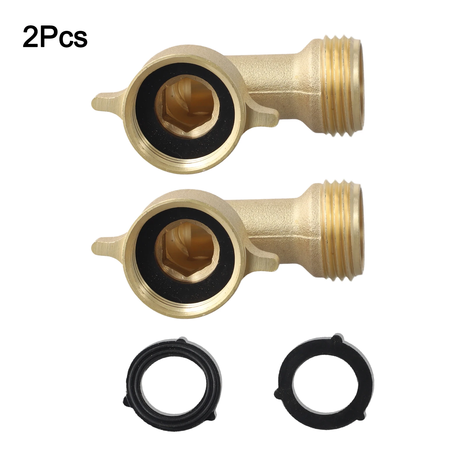 2Pcs 90 Degree Elbow Brass Hose Connector Copper Water Pipe Joint For Garden Irrigation Plumbing Fittings