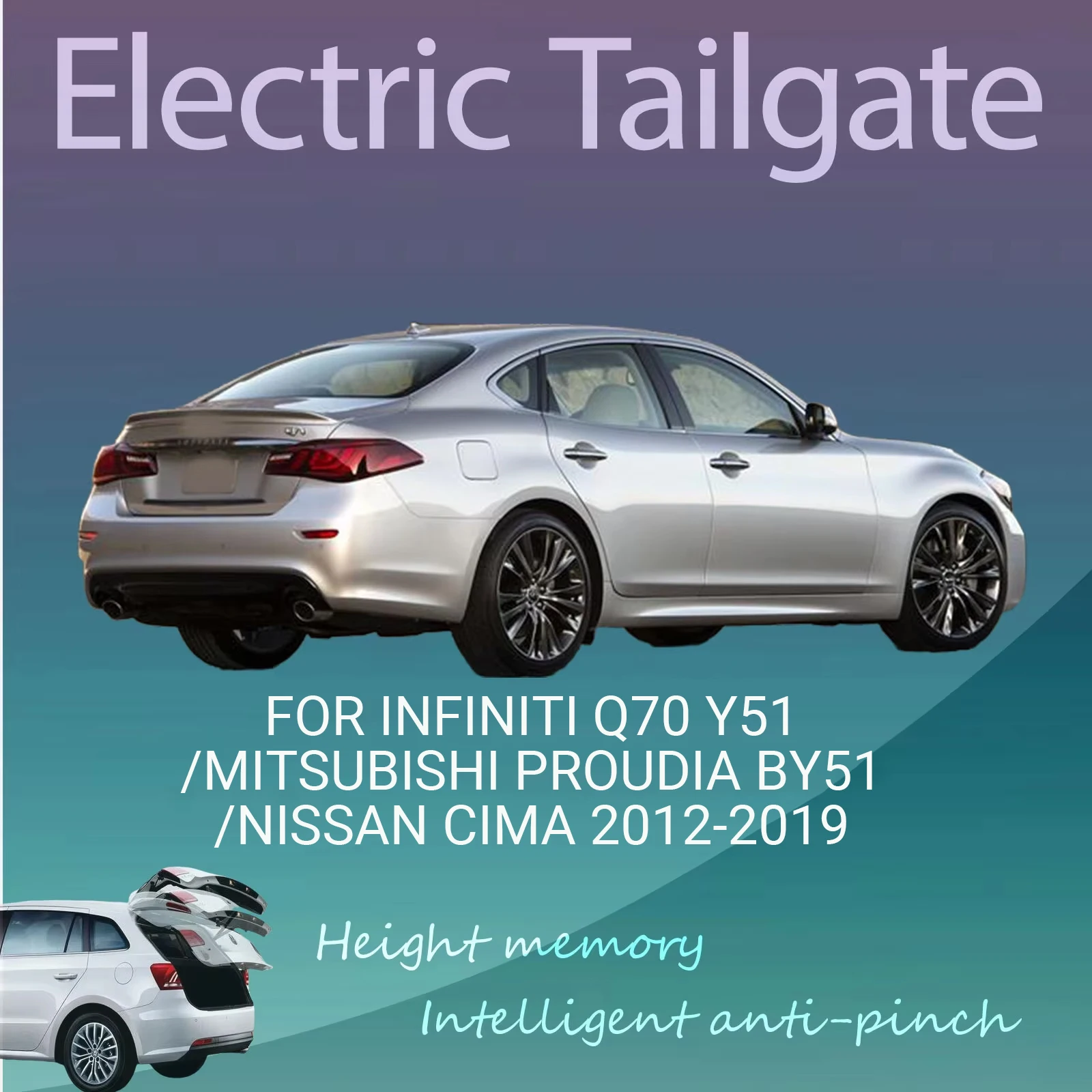 For Infiniti Q70 Y51/Mitsubishi Proudia BY51/Nissan Cima Electric Tailgate Hands-Free Operation Dual Rod Intelligent Control