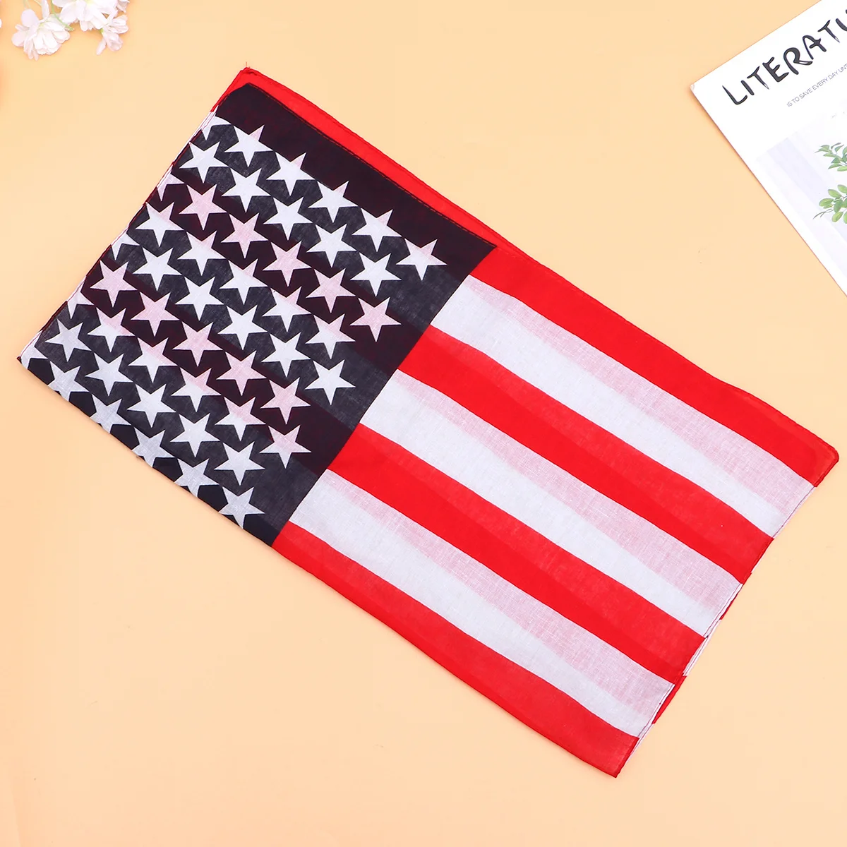 

2pcs American Flag Bandanas 55X55Cm Patriotic Headwear Usa Flag Wrap For Men Women Kids Outdoor Camping Hiking Independence Day
