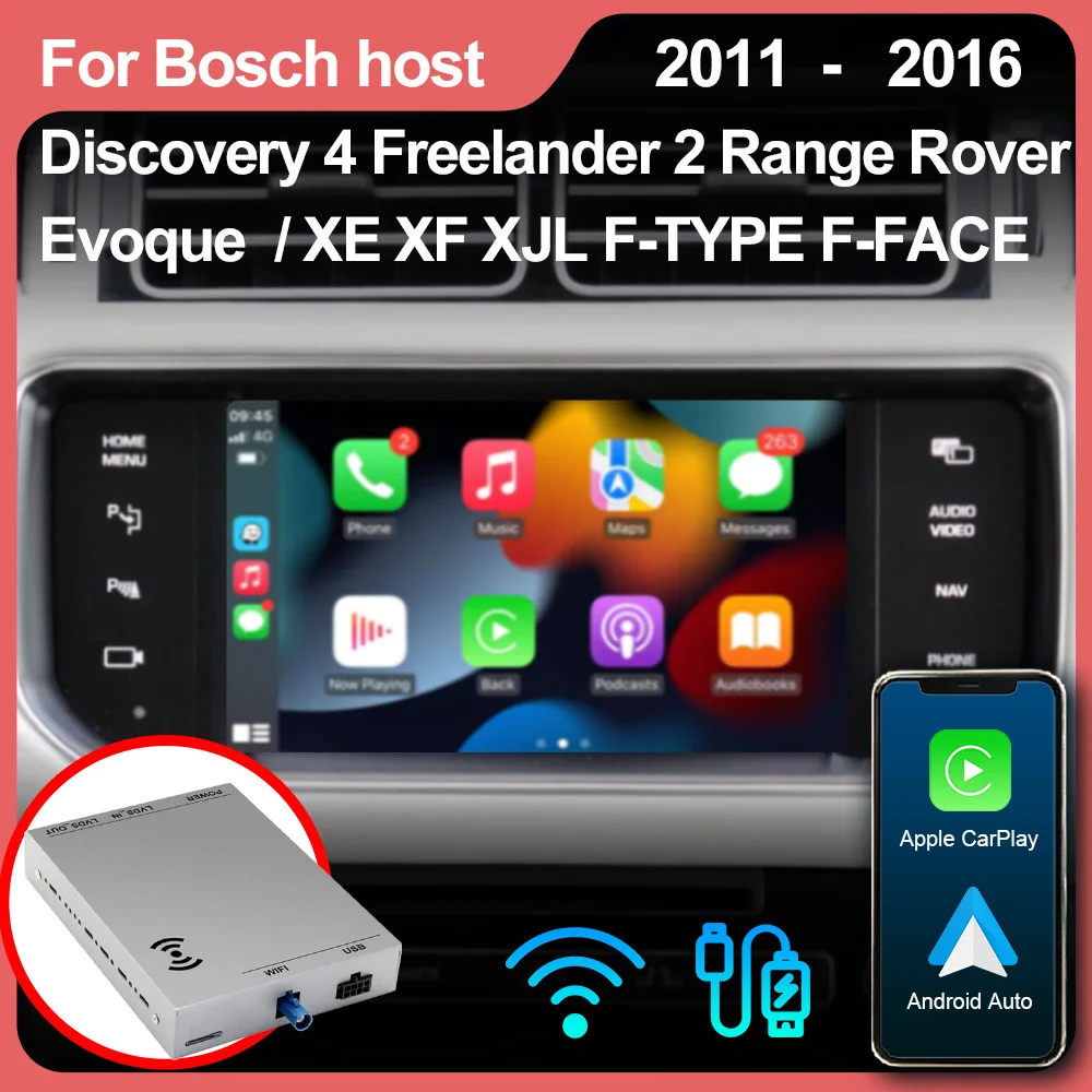 Для Land Rover Discovery 4 5 Freelander 2 Evoque Jaguar XE XF XJ XJL F-GYPE F-FACE Обновление CarPlay Android Auto Retrofit Kit Box