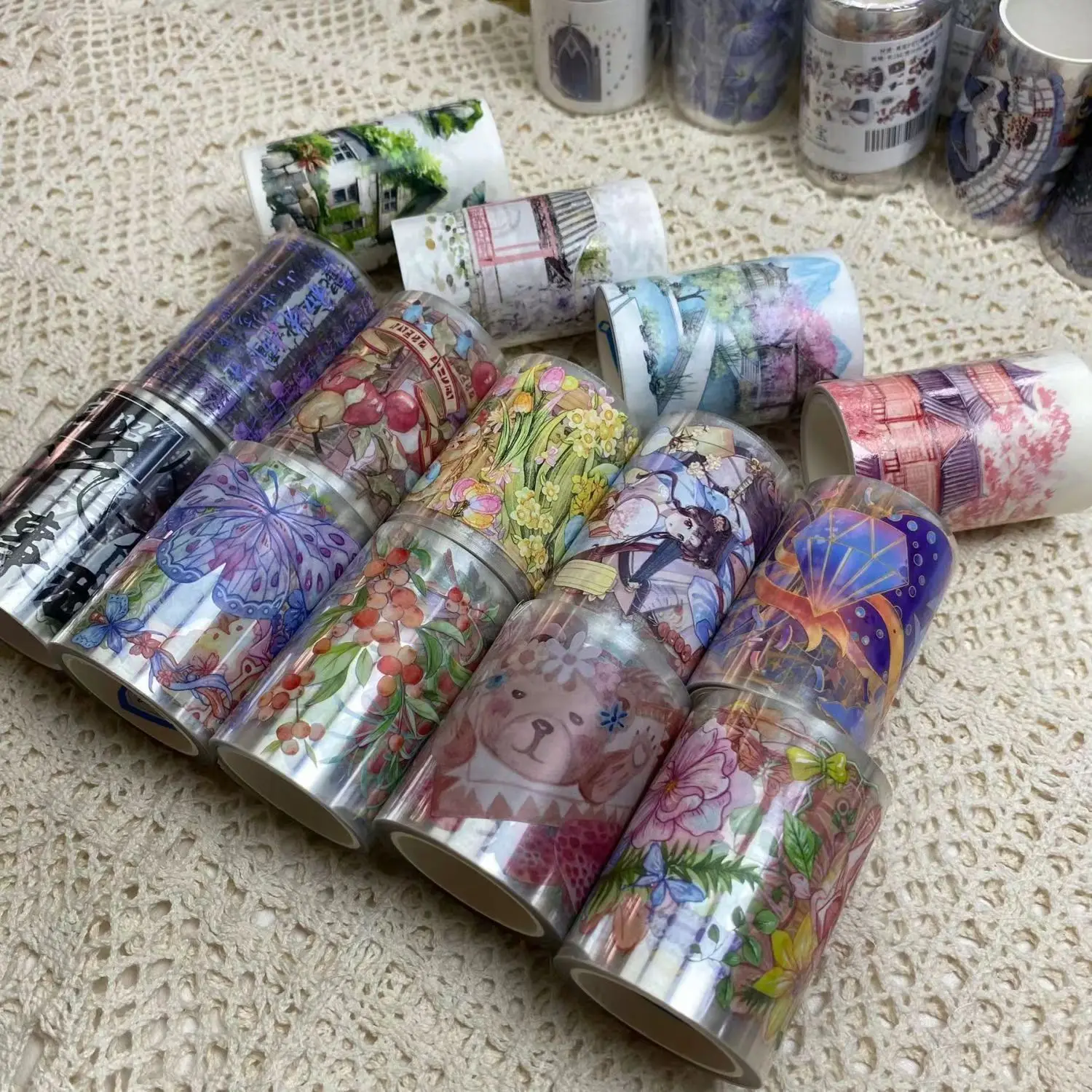 5/10Rolls Random PET Washi Tape Flower Animal Girl Boy Decorative Tape for DIY Stickers Scrapbooking Journal Diary Stationery