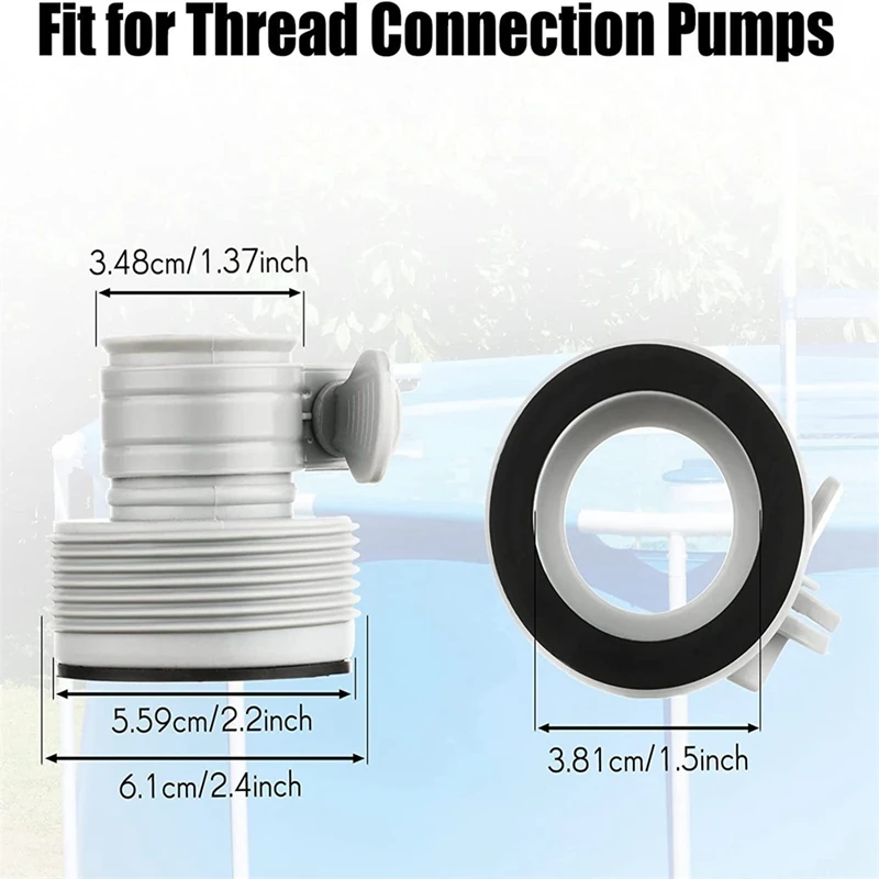 1.5Indiameter Pool Pump Hoses Adapter For Above Ground Pools-59In Long Pool Hoses For Intex Filter Pump&Saltwater System