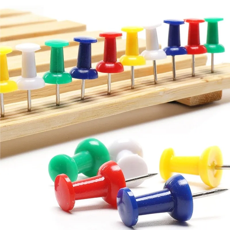 84 pcs Bulletin Board Pins, DIY Craft Display, Easy Finger Push Grip, Sharp Steel Pin Point, Multipurpose