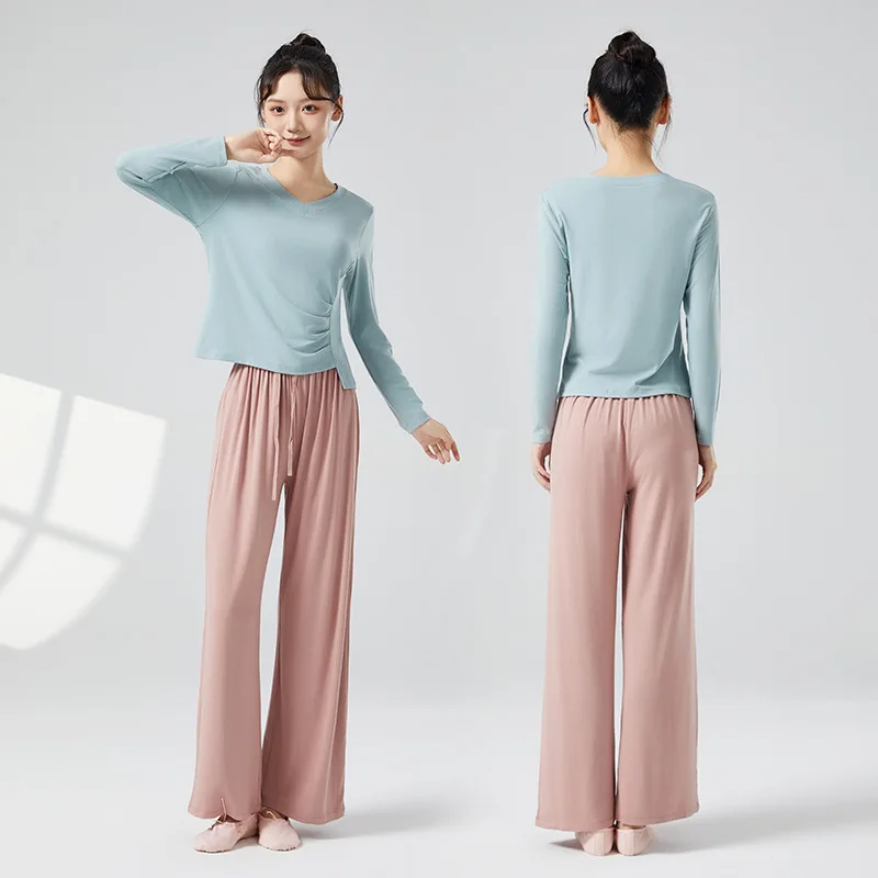 ملابس تدريب الجسم الحديثة الجديدة، قمم، ملابس الرقص الكلاسيكية، سراويل ممارسة الرقص، التدريب الأساسي الفضفاض للسيدات