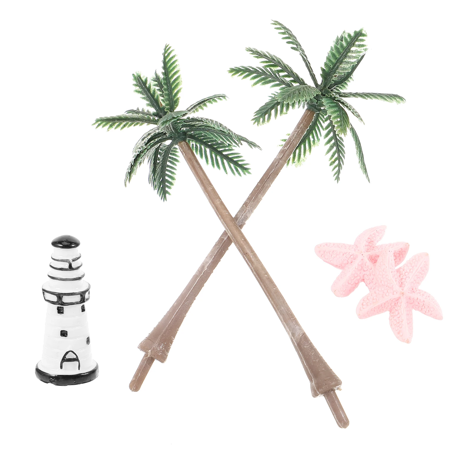 

1 set 1 Set Mini Beach Style Ornament Bonsai Pot Micro Landscape Decor Kids Play Summer Scene Prop Microlandscape Accessories