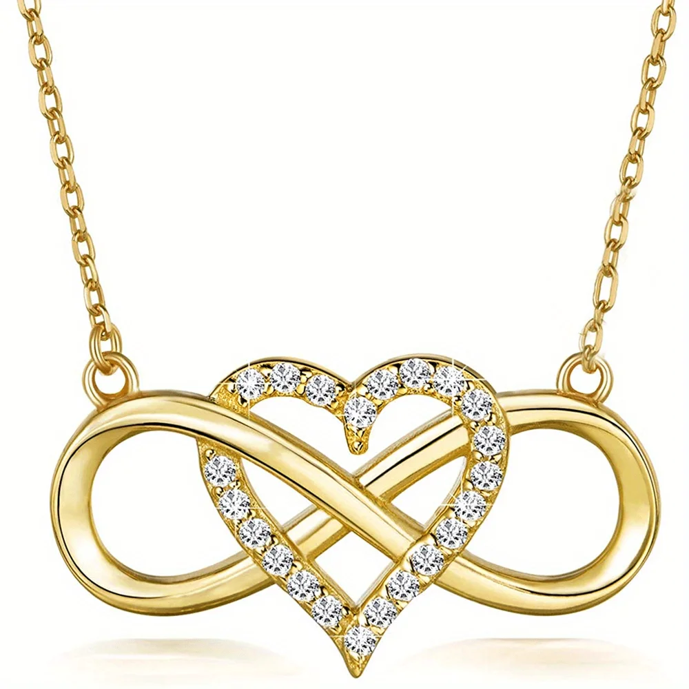2Pcs/set Pendant Necklace + Card To My Daughter Infinity Heart Necklace + Card Halloween Christmas Party AnniversaryGift Jewelry image 5