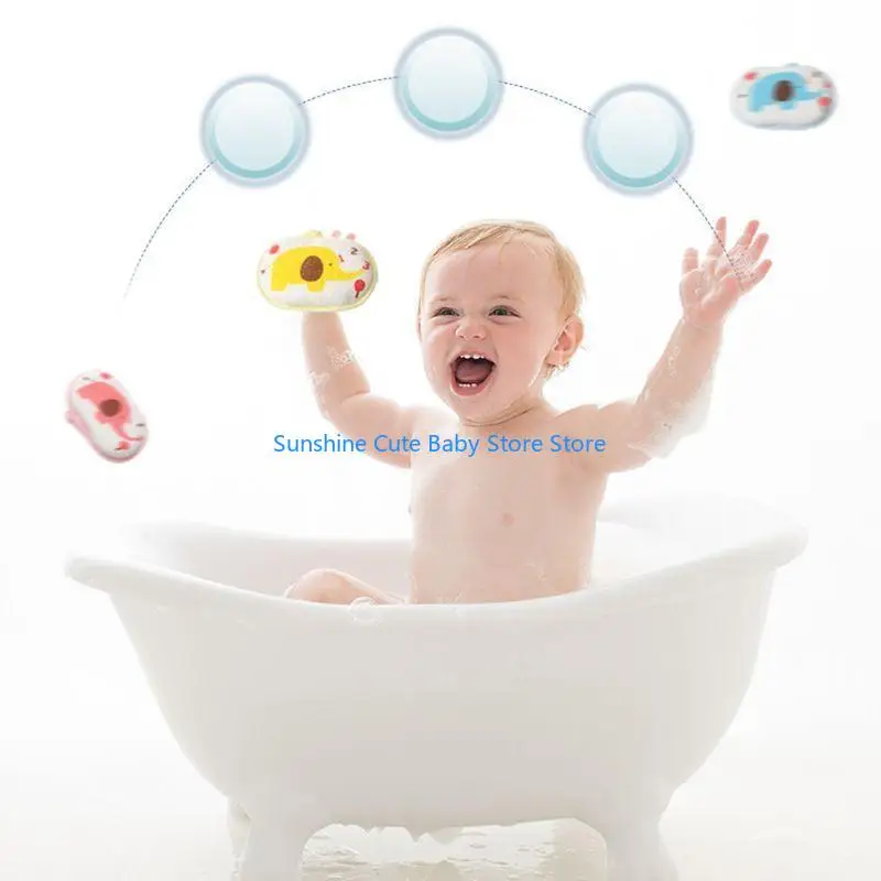 C5AF Infant Towel Shower Soft Sponge Cleaning Tool Baby Rubbing Body Wash Brush