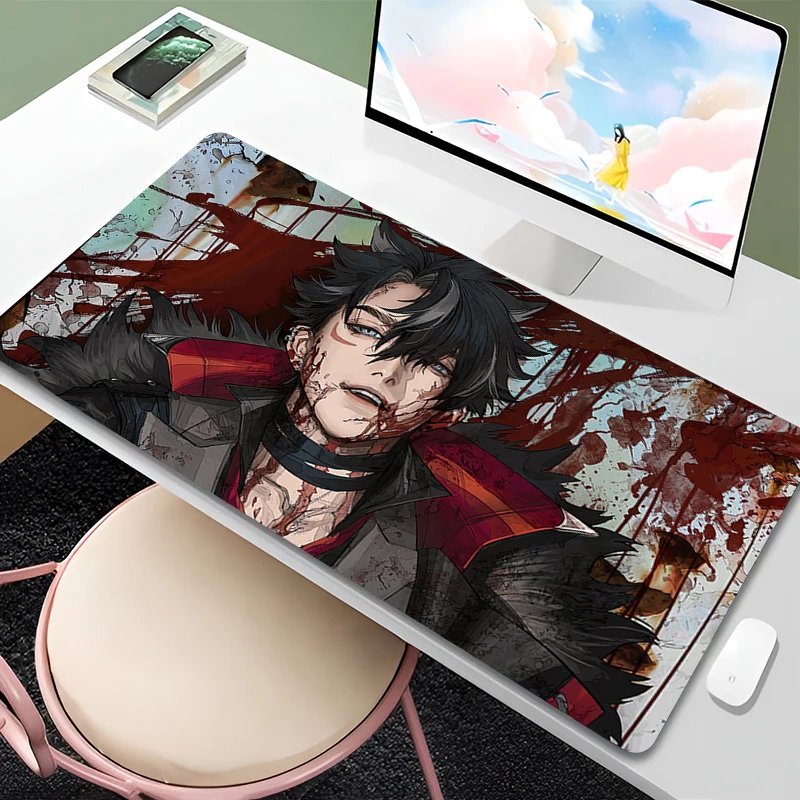 Wriothesley-Genshin Impact Mouse Pad, Gabinete PC Gamer, Tapete de Teclado, XXL, Diluc, Anime, Manga, Computador portátil, Estendido, Soft Desk Mat