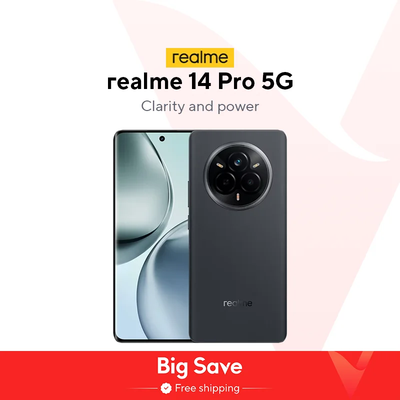 [World Premiere] realme 14 Pro 5G Smartphone Dimensity 7300 Chipset 6000mAh Battery 50MP Sony OIS Camera 120Hz Curved Display