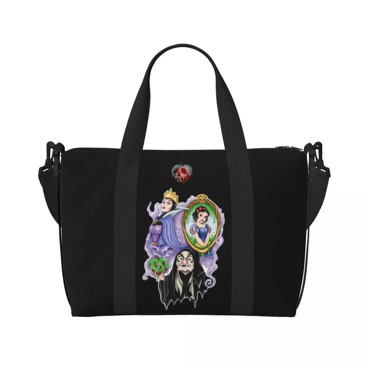 

Изготовленная на заказ большая сумка «Белоснежка и семь гномов», женская большая вместительная дорожная сумка на плечо с героями мультфильмов для пляжного спортзала