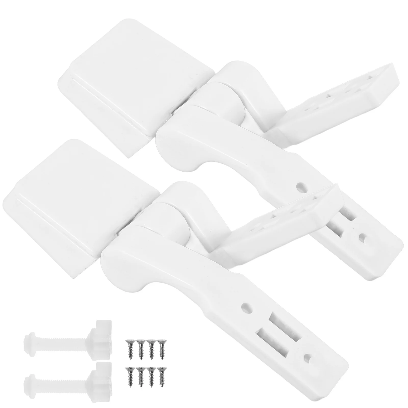 

Toilet Seat Hinge Replacement 1Pair ABS Construction Easy Install Lightweight Quiet Operation Toilet Parts