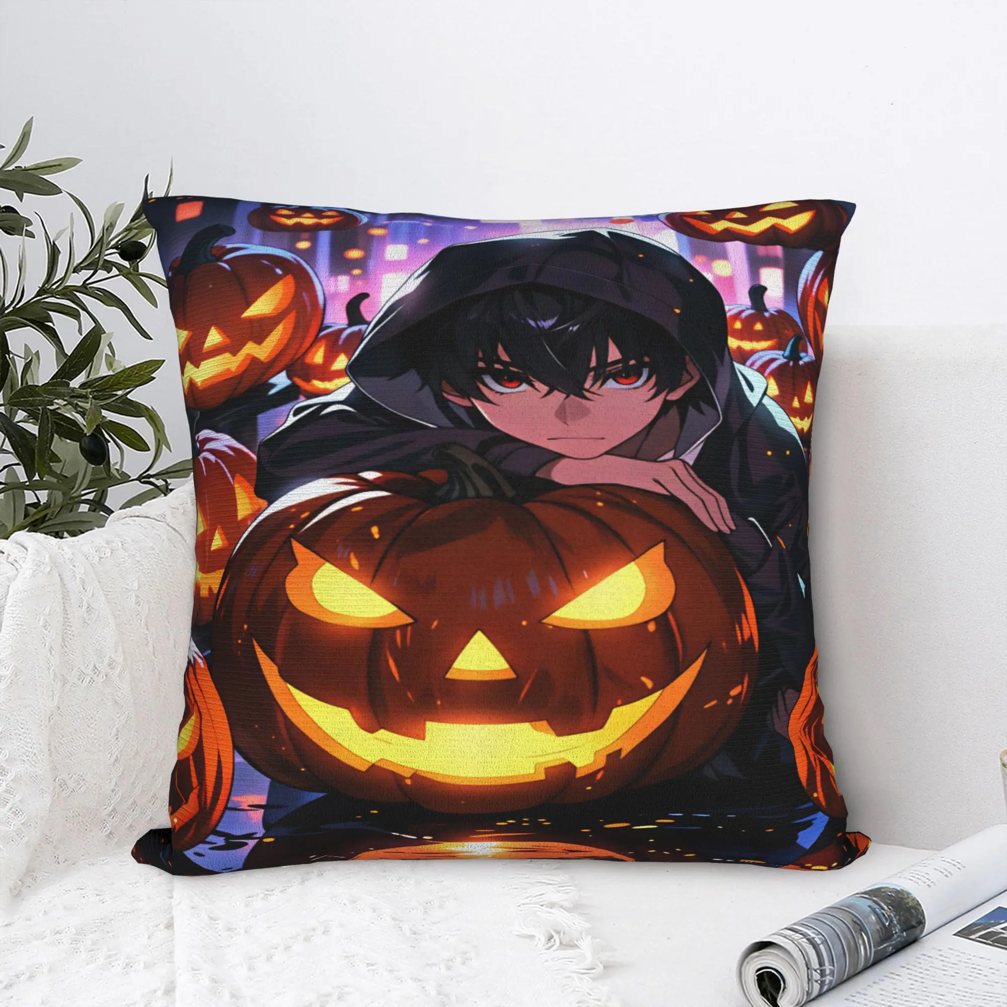 Halloween  Pillow Cover Uchiha Itachi Design Cushion Cover Funny Pillow Case For Couch Sofa Bedroom