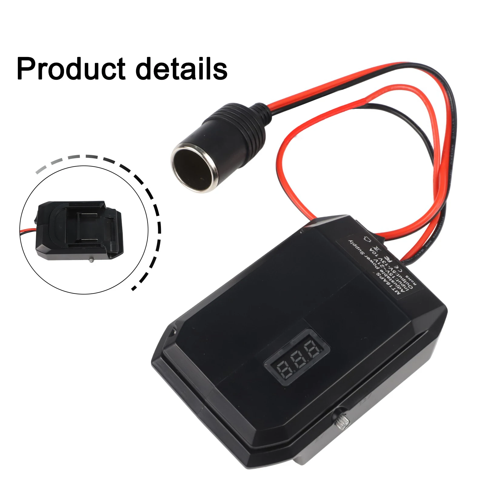 12V Power Source Battery Power Adapter Charge Electronics Compact And Lightweight Easy Installation Efficiency 95