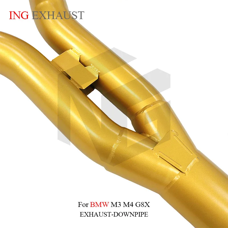 ING سبائك التيتانيوم برميل واحد الذهب السيراميك صمام العادم لسيارات BMW M3 M4 G8X catback مخصص نظام الملحقات عن بعد