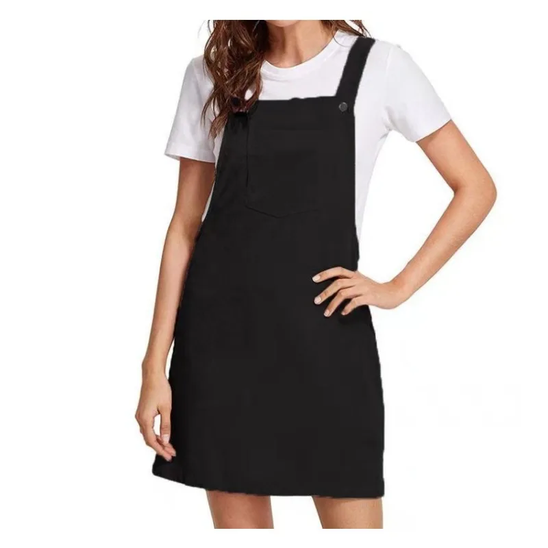 

2025 Autumn New Corduroy Slim Strap Dress Solid Color Suspender Skirt